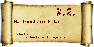 Wallenstein Rita névjegykártya